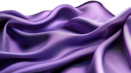 Obraz premium Elegant purple silk fabric drapes gracefully, showcasing smooth texture and rich color. Perfect for fashion and interior design projects.