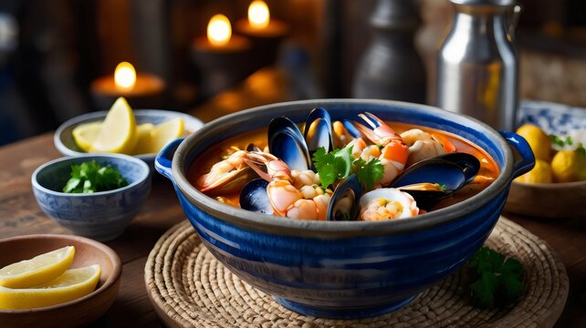 SOPA FOSFORERA DE MARISCOS. MAR CARIBE