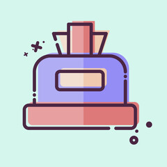 Icon Tissue. related to Hygiene symbol. MBE style. simple design illustration