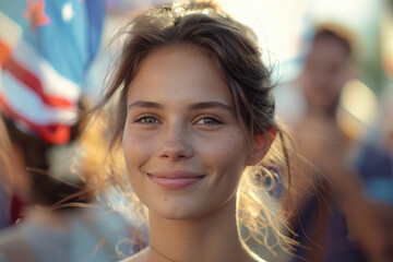 The American Star Spangled Banner. Flags on Women's Clothing