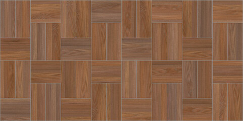 Fototapeta premium wood seamless Wall and Floor with a modern abstract mosaic geometric pattern. 
