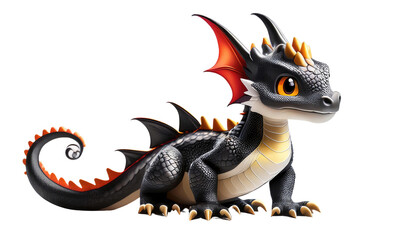 Naklejka premium dragon isolated on white background