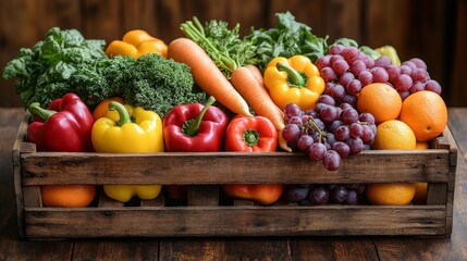 Fresh Vegetable and Fruit Box Generative AI