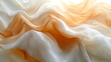 Obraz premium Soft Silk Fabric with Wavy Patterns Generative AI