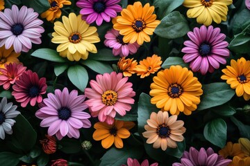 Fototapeta premium Colorful Flowers in Bloom.