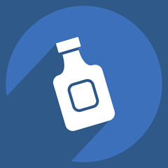 Icon Mouth Wash. related to Hygiene symbol. long shadow style. simple design illustration