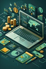 Laptops and dollars on the desktop