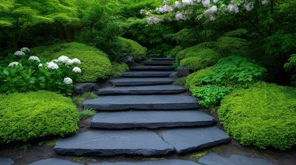 Poster de jardin 3D Minimalist Garden Walkway  © Kingdola