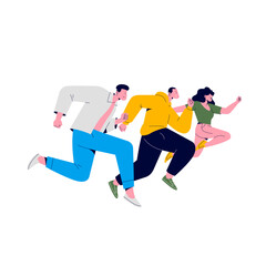 Youthful enthusiasm illustration