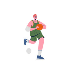 Boy playing basketball illustration