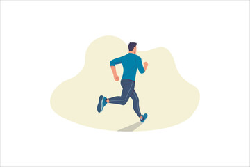 running man, running jogging, running sport concept. vector illustration.