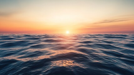 Fototapeta premium The ocean sleeps under the calm embrace of sunset.