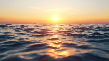 Obraz premium The beauty of nature unfolds in the calm of the evening sea.