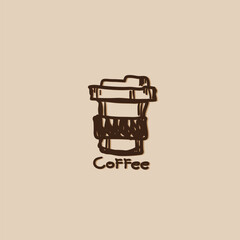 coffee cup icon symbol logo graphic