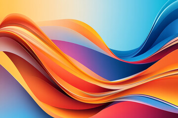 Obraz premium Abstract vector background with flowing book pages, soft gradients and fluid shapes, vibrant colors and dynamic movement, modern reading aesthetic