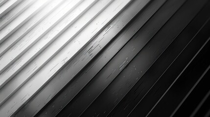 Obraz premium Abstract black and white diagonal lines with texture. Minimalist background design with a sleek geometric pattern.