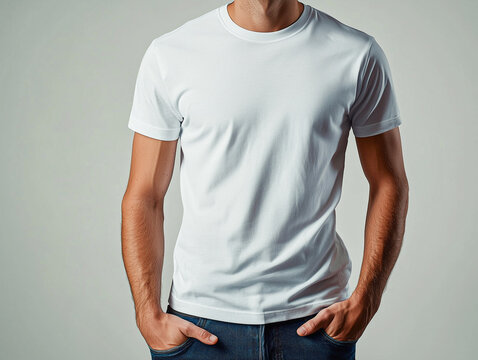 blank men&acute;s mock-up T-shirt