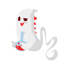 Ghost holds poison illustration