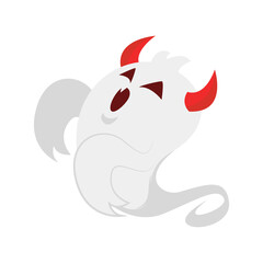 Ghost scream illustration