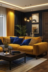 Fototapeta premium Sofa placed in the living room