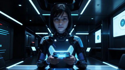 robot in the laboratory