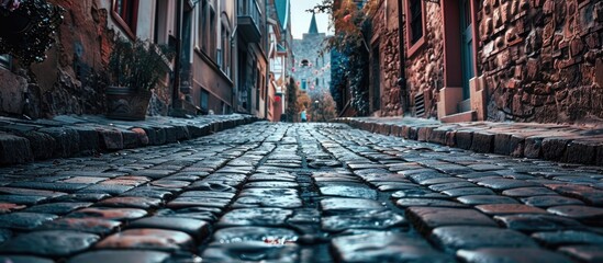Old Historic Cobble Stone Street