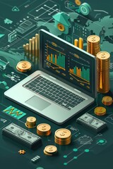 Laptops and dollars on the desktop