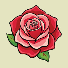 Rose flower  illustration vector design free for you 