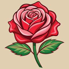 Rose flower  illustration vector design free for you 