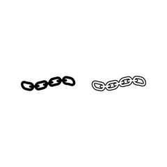 chain icon set. chain vector icon color editable