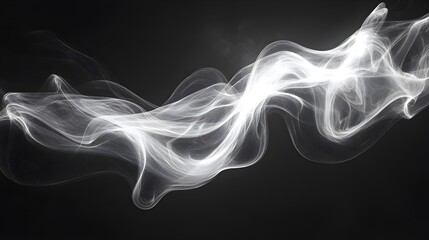 Fototapeta premium Swirling gray smoke creating intricate wispy abstract patterns