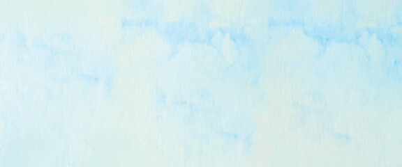Watercolor background, art abstract surface blue watercolor painting textured design on white paper background, banner, backdrop, template, poster, wallpaper