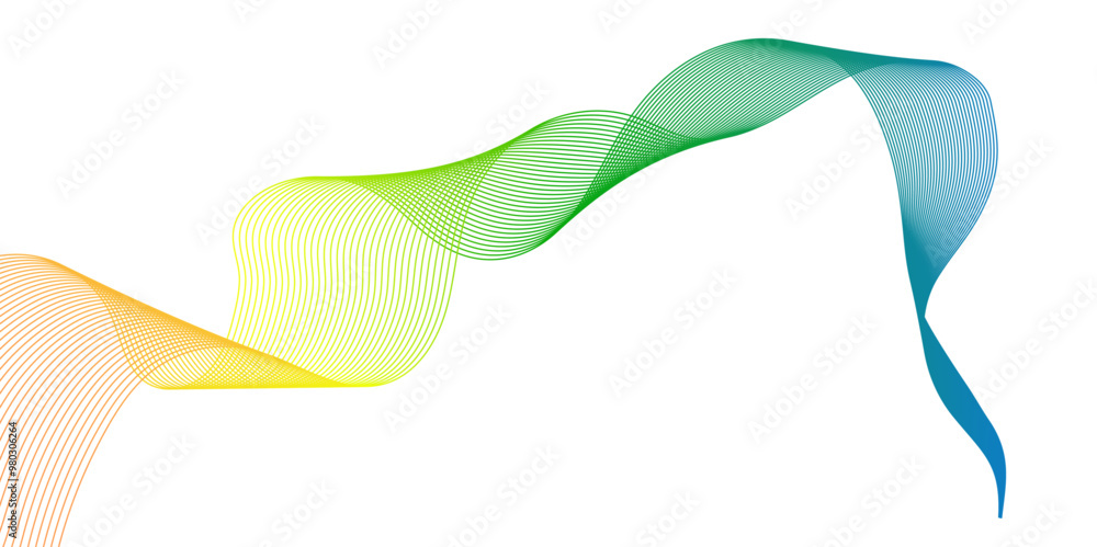 Poster abstract backdrop with wave gradient lines.