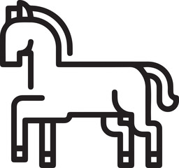 Horse icon symbol vector image Illustration
