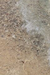 water drops on the sand