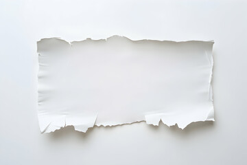 Torn paper with white background.