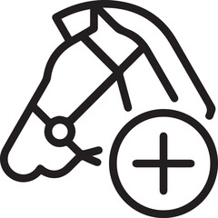 Horse icon symbol vector image Illustration
