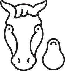 Horse icon symbol vector image Illustration
