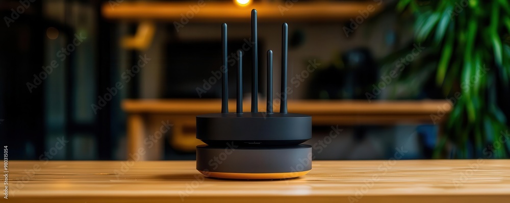 Poster a family home using a dual-band access point to manage different devices across separate networks fo