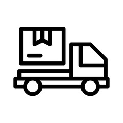 delivery truck line icon