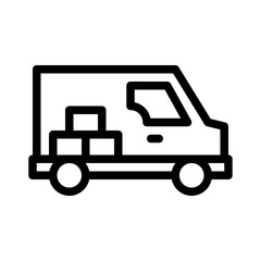 delivery van line icon