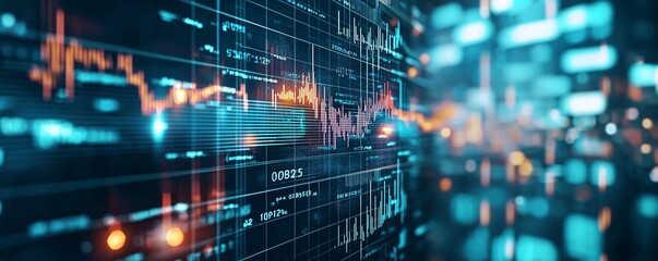 Obraz premium A documentary-style feature on the effect of international sanctions on investment strategies in emerging markets, with visuals of affected industries and economic reports