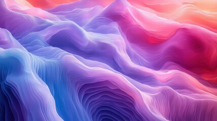 Obraz premium An abstract morphism-style cave formation with smooth gradients and fluid shapes, showcasing futuristic textures and soft curves.