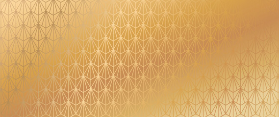 Luxury gold abstract line art background vector.