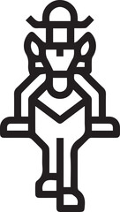 Horse icon symbol vector image Illustration
