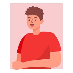 People Peeping Character on White Background. Vector Cartoon Graphic