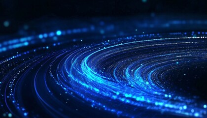 Obraz premium Striped lines in vibrant blue create a modern and futuristic appearance.