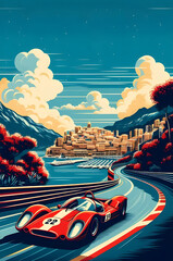 Monaco Travel Poster design | Grand Prix | Racing