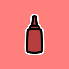 Simple sauce bottle illustration