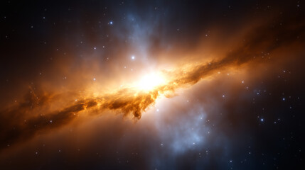 Naklejka premium Cosmic Inferno: Stellar Explosion